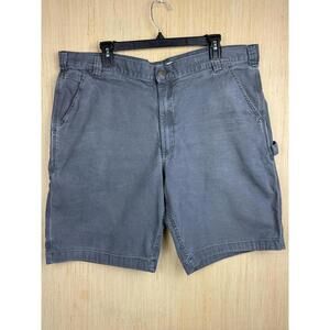 Carhartt Shorts Mens 40 Gray Relaxed Fit Canvas Cargo Utility Baggy Grunge